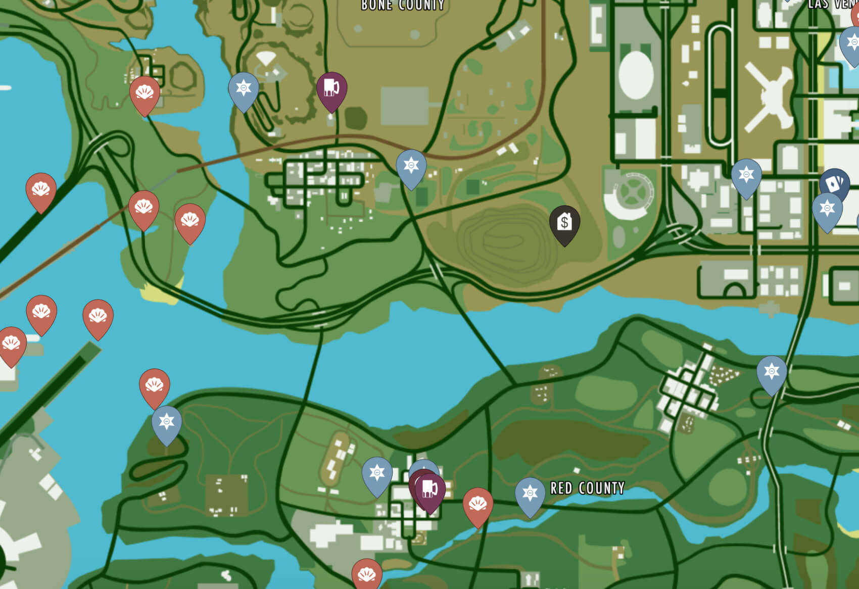 Grand Theft Auto: San Andreas Map Image