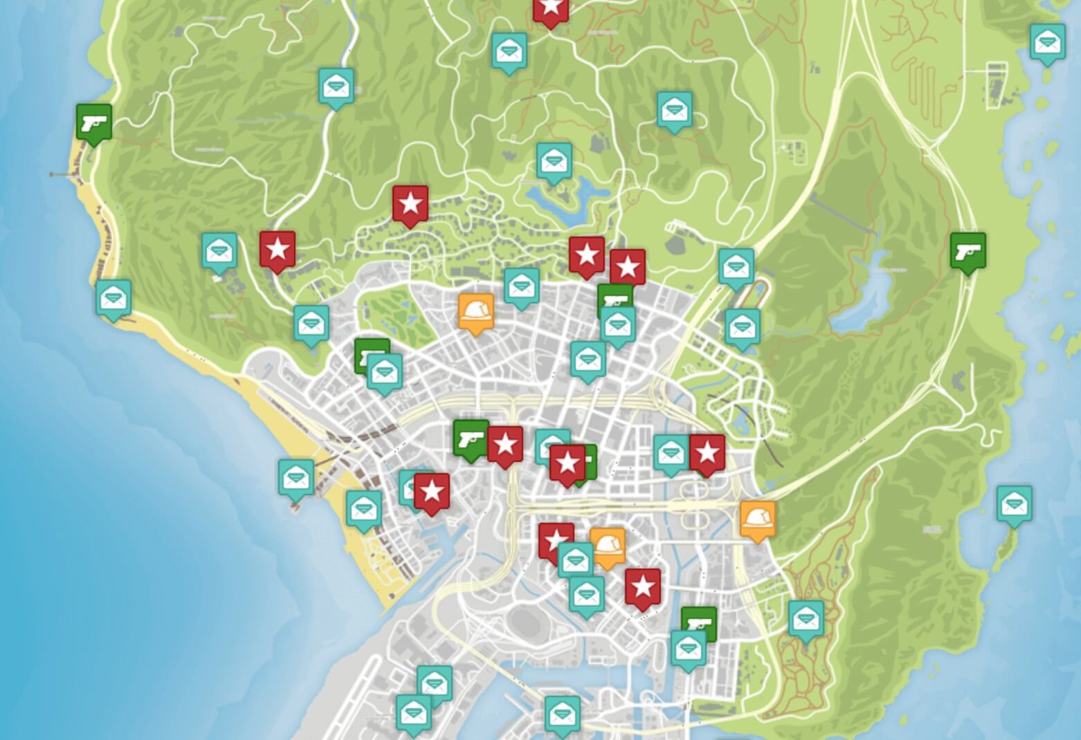 Grand Theft Auto 5 Map Image